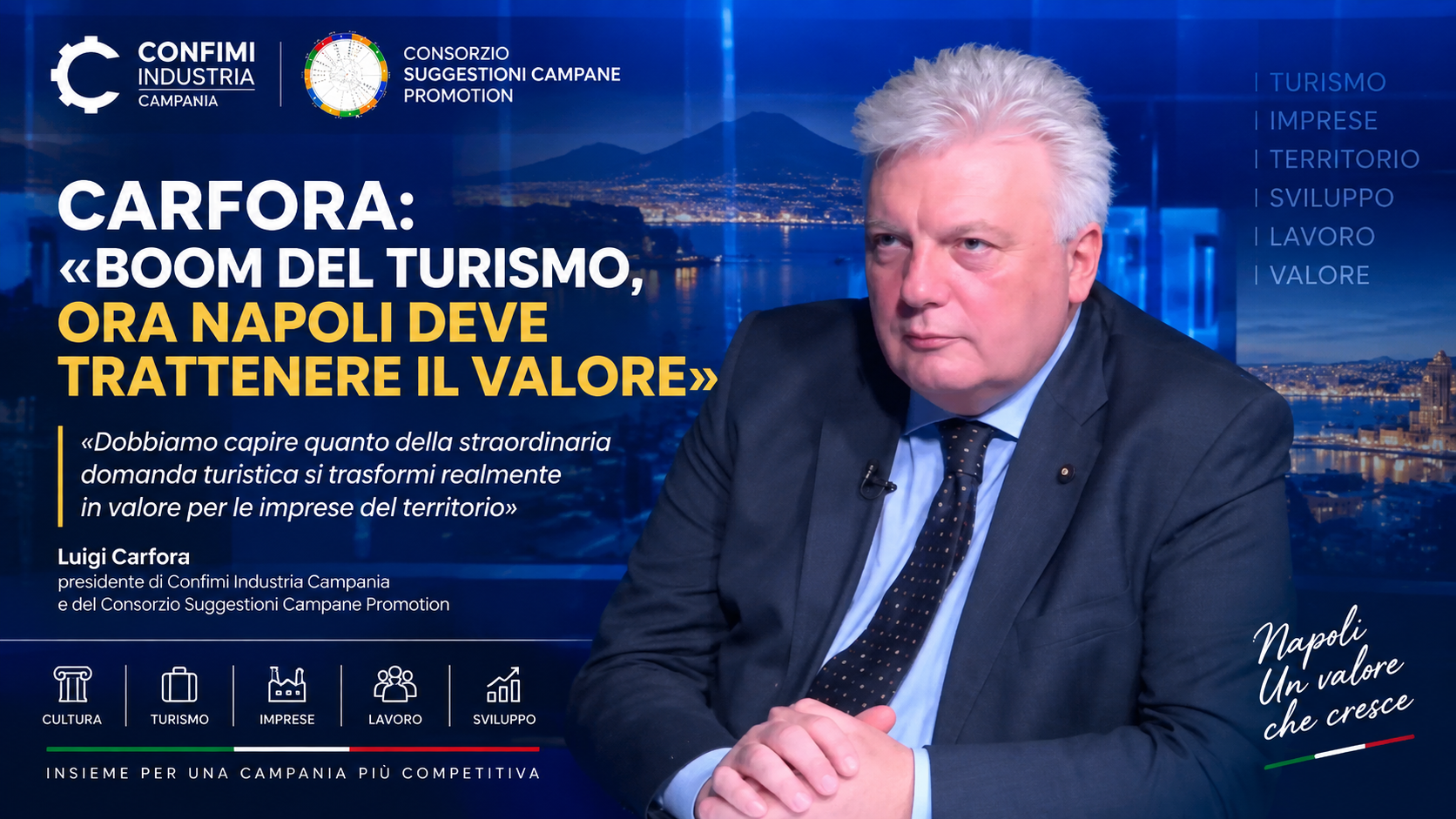 Luigi Carfora, boom del turismo a Napoli e valore per le imprese del territorio